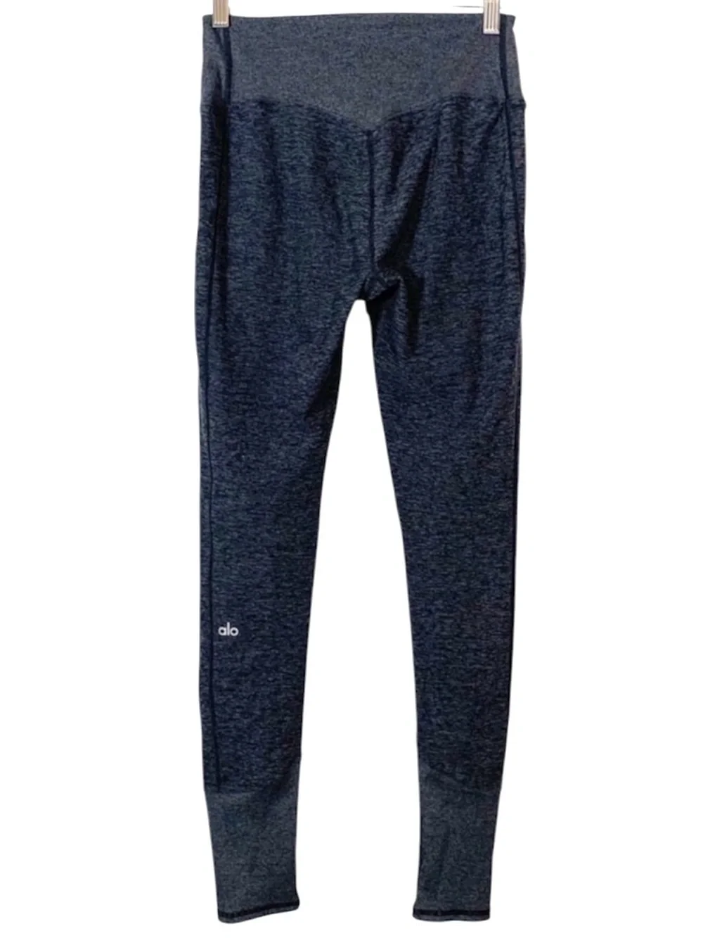 Alo Yoga Alosoft Lounge Leggings S Dark Heather Gray High Waist Ribbed
